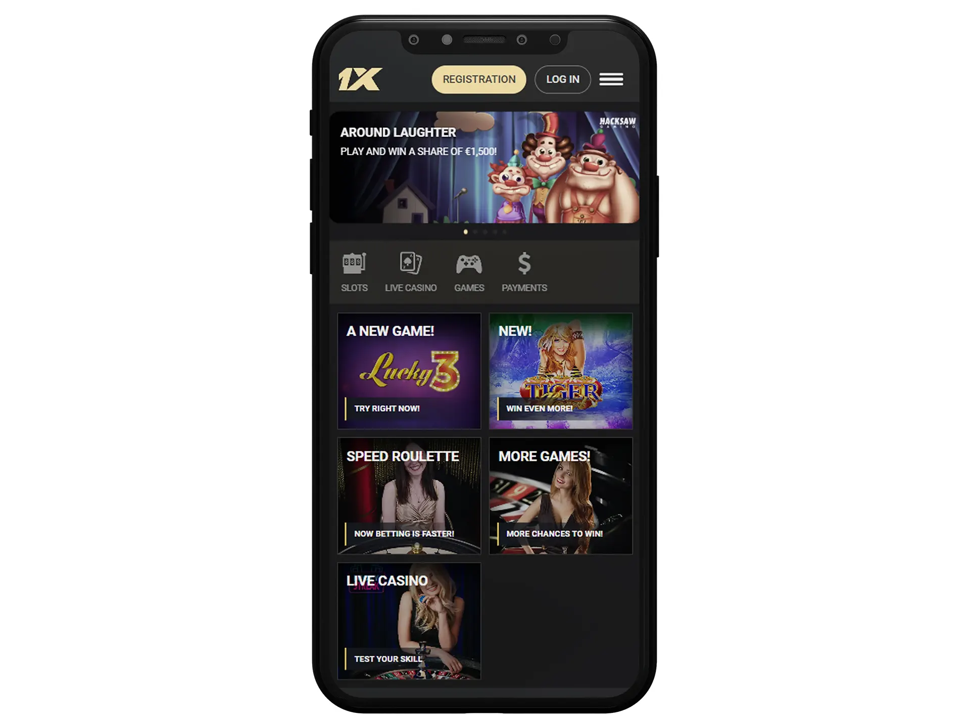 1xSlots Mobile Casino, variety of games